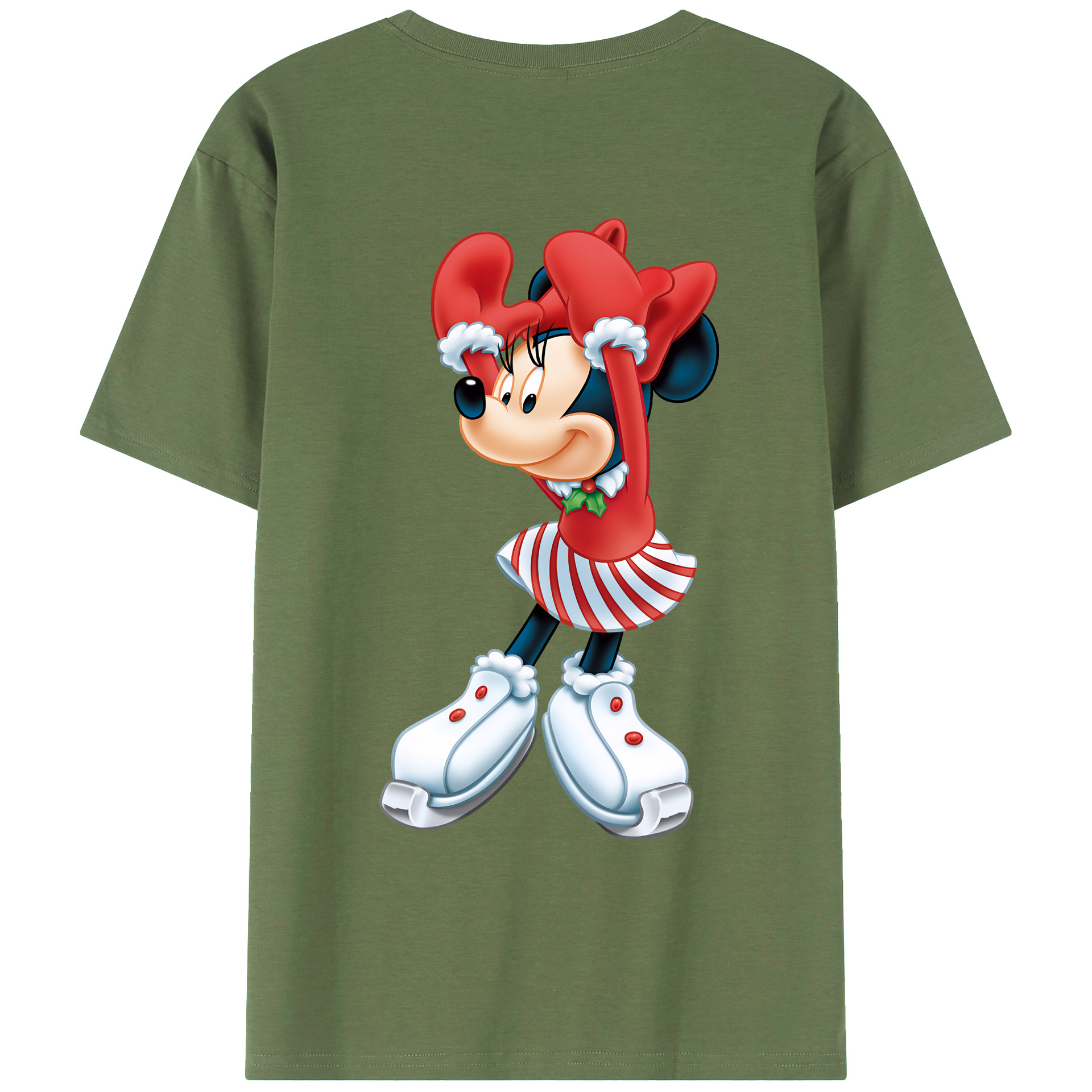 （画像用） ミッキーマウス Mickey Mouse 綿100％ メンズ半袖Tシャツ（バックプリント） 通気性